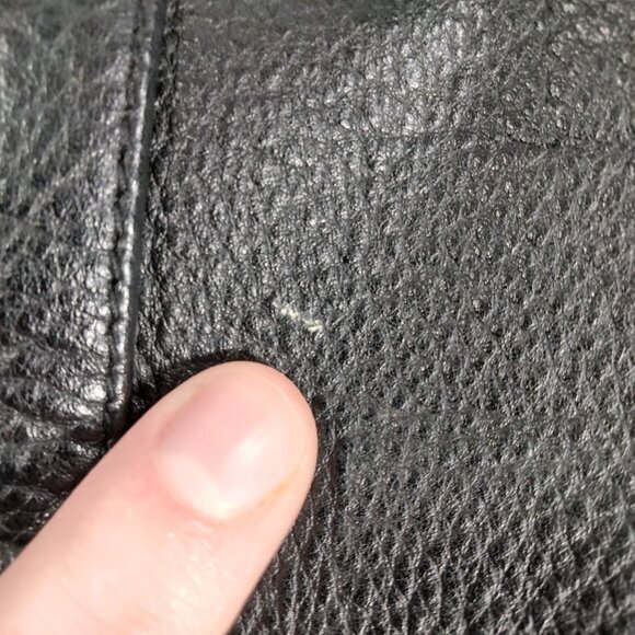 Vintage Wilsons Men' Black Leather Biker Vest L  Biker  Grunge Y2K Eagle Sturgis - Picture 8 of 10